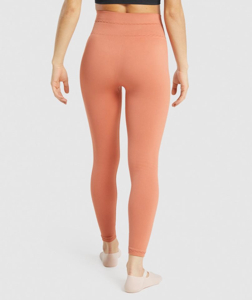 Women's Gymshark Studio Leggings Orange | CA A07863